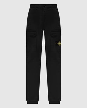 Stone Island Чорні карго з патчем логотипа K2S153100032S0010