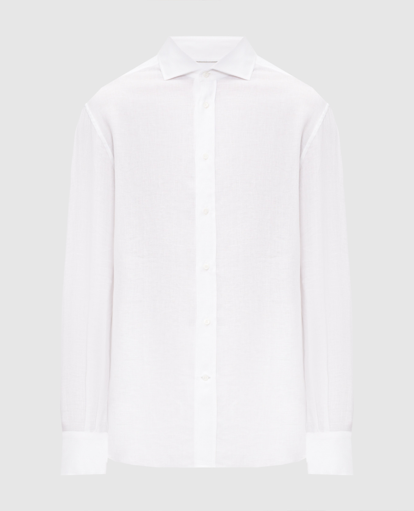 Белая рубашка из льна