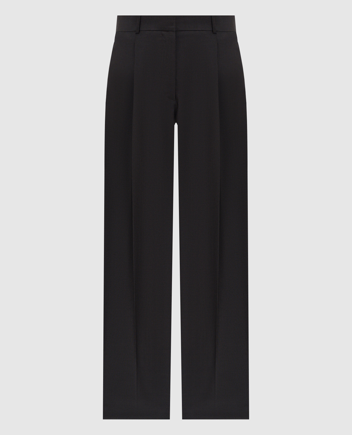 

Коричневые брюки Mikkela из шерсти, Коричневый, Прямые брюки