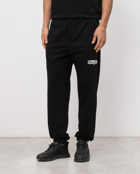 Comme des Fuckdown Чорні джогери з принтом логотипа FMS6CFABM01914