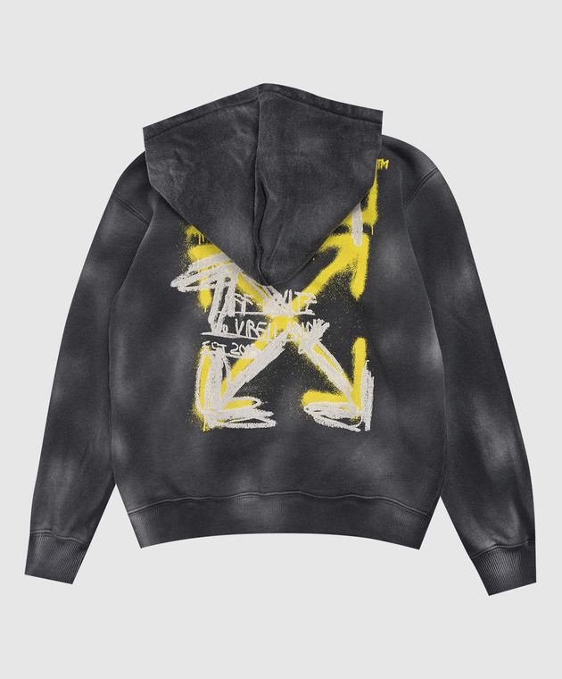 Off-White Дитяча сіра спортивна куртка з принтом емблеми Arrow Spray 44BBE001S26F004 зображення 2