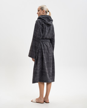 Missoni Home Сірий махровий халат Chalk в брендовий візерунок 1D3AC99718