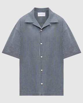 Givenchy Синя сорочка в клітинку BM616J16BG