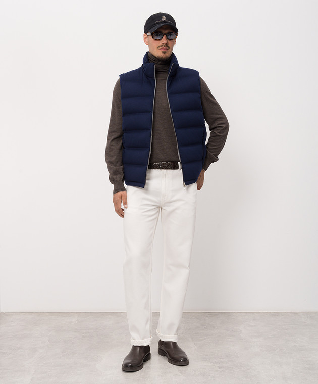 Brunello Cucinelli Гольф коричневий з вовни та кашеміру M2400103 зображення 2