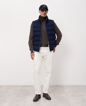 Brunello Cucinelli Гольф коричневий з вовни та кашеміру M2400103