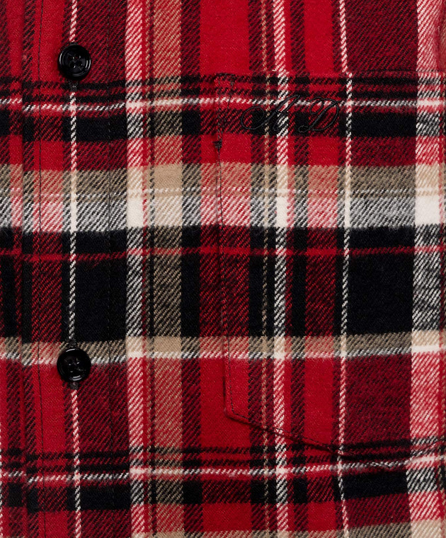 Ann Demeulemeester Красная рубашка Wessel в клетку B0014309FA751w изображение 5