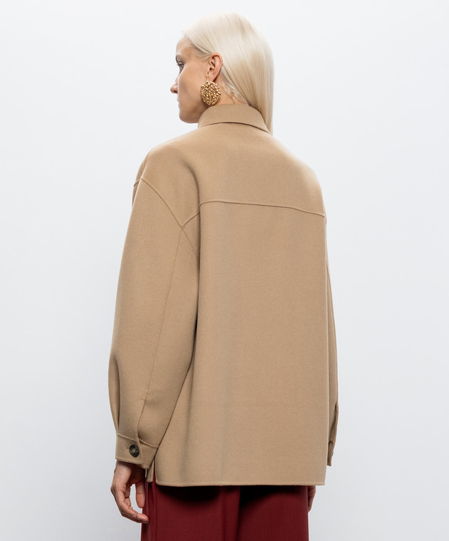 Max Mara Weekend Бежеве пальто FOLK з вовни WKDFOLK зображення 4