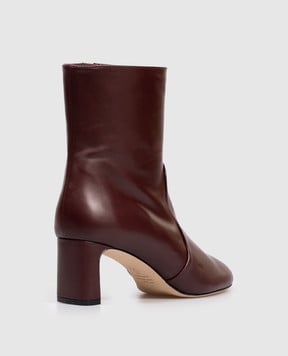 Stuart Weitzman Бордові шкіряні ботильйони BABETTE SL542