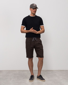 Cashmere&Whiskey Коричневі шорти з льону 0255500638