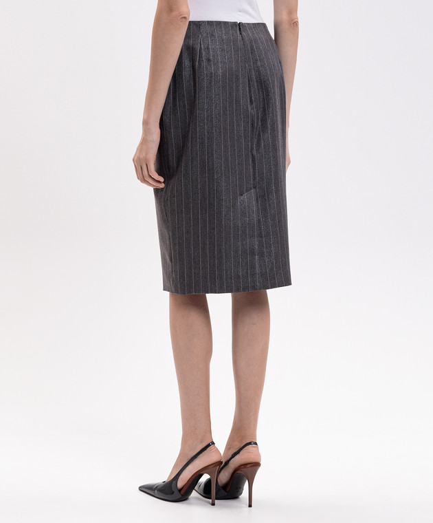 Twinset Серая юбка в полоску 262AP2434 изображение 4