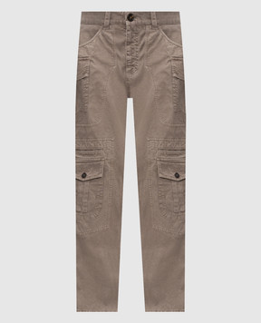Brunello Cucinelli Серые брюки карго M225NS1070