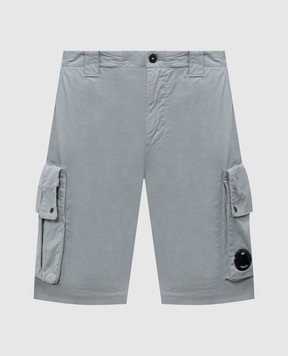 C.P. Company Голубые шорты-карго с патчем логотипа MBE245A110340O