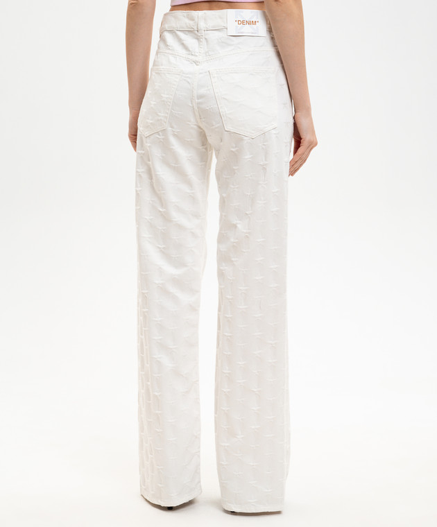 Off-White Белые джинсы клеш Star 2YA062S26DEN001 изображение 4