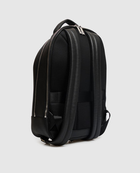 Trussardi Чорний шкіряний рюкзак з логотипом Z698E006311NMBZ03L33