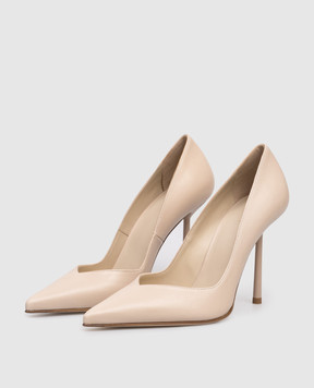 Le Silla Бежевые кожаные туфли Vivienne 4216D090BXPPNEM