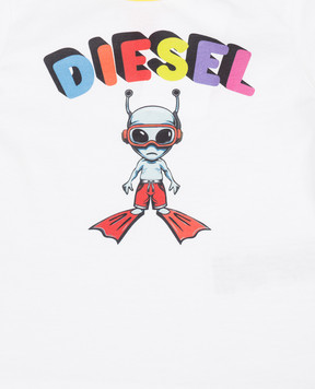 Diesel Дитяча біла футболка Mtirulb K0078800YI9