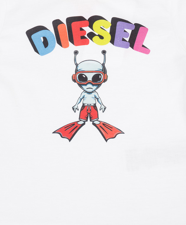 Diesel Дитяча біла футболка Mtirulb K0078800YI9 зображення 3