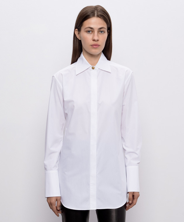 Balmain Белая рубашка HF1HS495CG72 изображение 3
