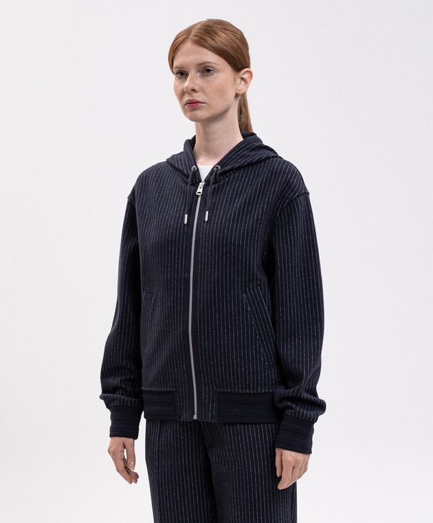 Mackage Синя спортивна куртка MATEA-K в смужку MATEAK зображення 3