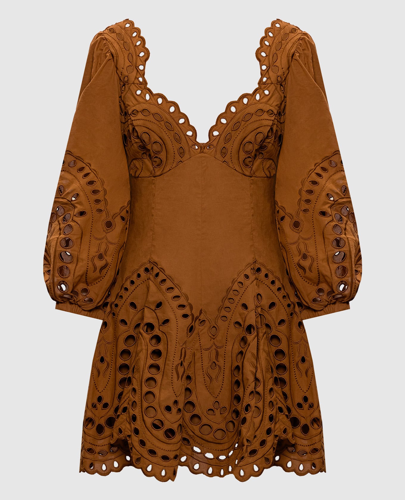 Коричневое платье мини Esmare