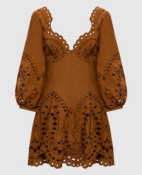 Charo Ruiz Коричнева сукня міні Esmare 263605