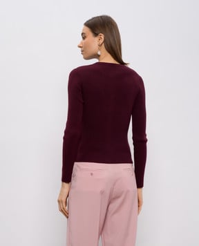 Max Mara Weekend Бордовий кардиган WKDESULE в рубчик WKDESULE