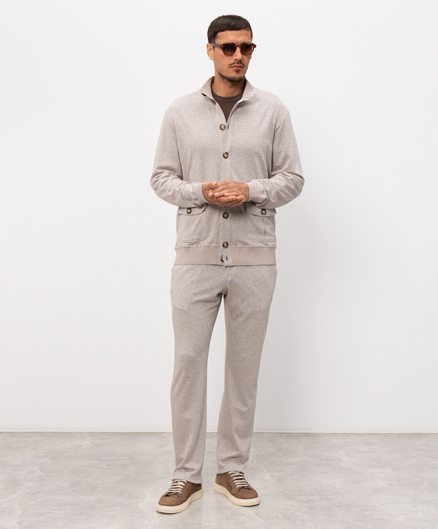 Pini Parma Бежеві меланжеві штани JOGGLIJERTAU зображення 2