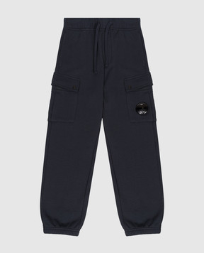 C.P. Company Детские синие джоггеры-карго с патчем логотипа CMP00ZLCA691014