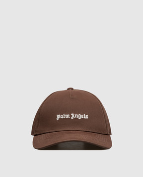 Palm Angels Коричневый кепка с вышивкой логотипа PAMLB001FB001w