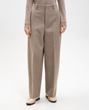 Bottega Veneta Бежевые брюки из шерсти и кашемира 835267V3OO0