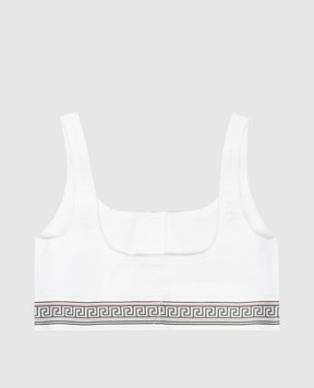 Versace Білий топ з візерунком логотипа 10239291A17772