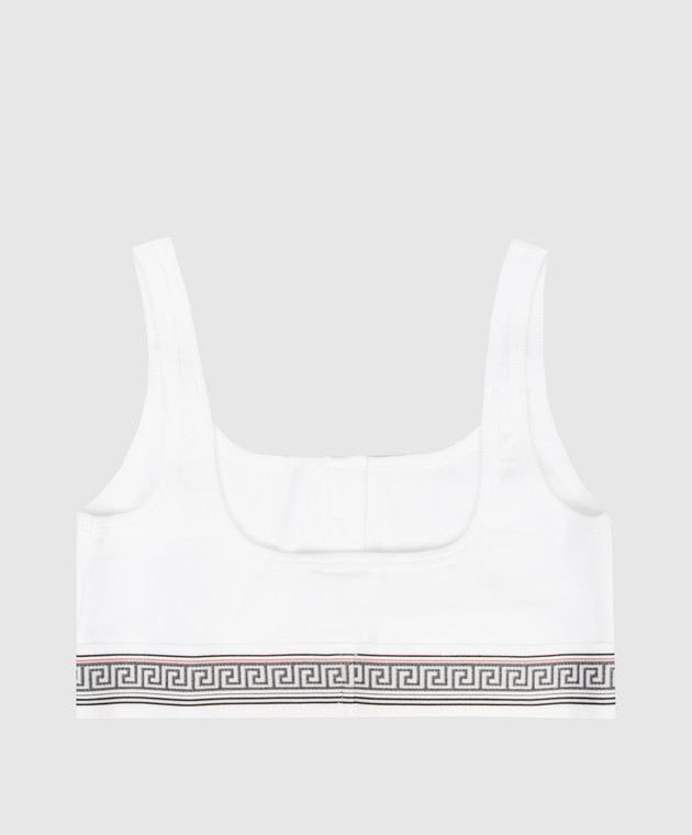 Versace Белый топ с логотипом узором 10239291A17772 изображение 2