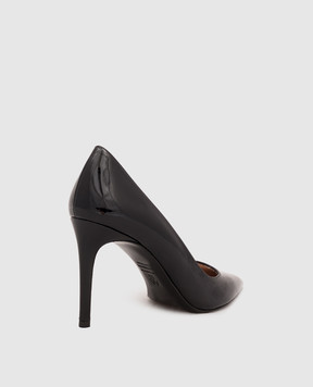 Stuart Weitzman Черные кожаные лакированные туфли POWER SJ950