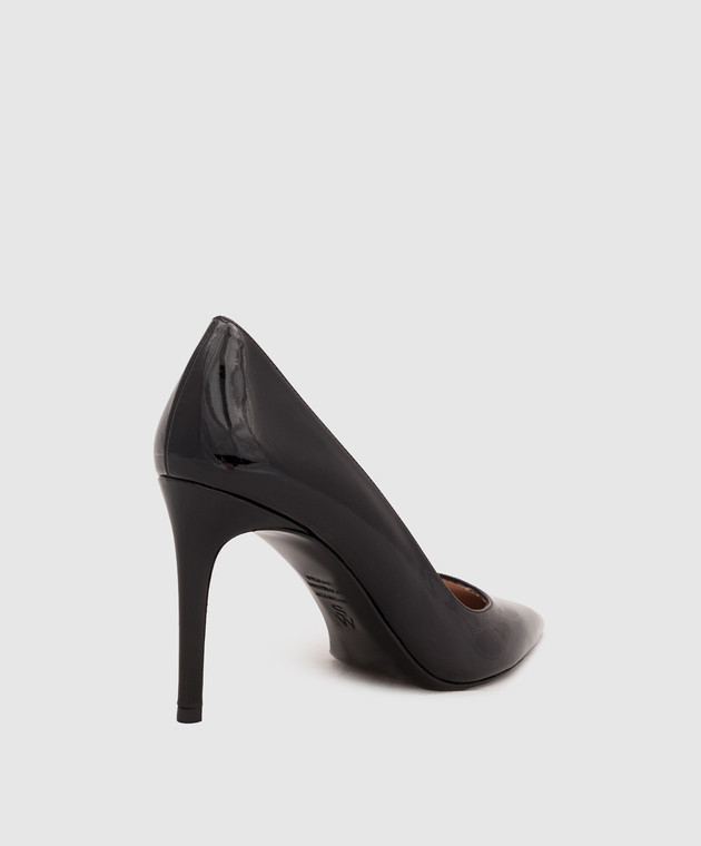 Stuart Weitzman Черные кожаные лакированные туфли POWER SJ950 изображение 3