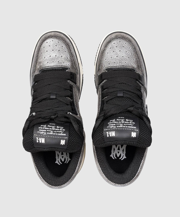 AMIRI Серые кожаные кроссовки MA-1 AMSNSN1056 изображение 4