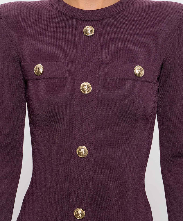 Balmain Фиолетовое платье мини DR0000000147 изображение 5