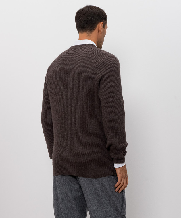 Brunello Cucinelli Свитер коричневого цвета из кашемира M2274100 изображение 4
