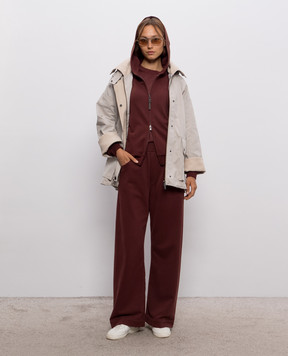 Brunello Cucinelli Бордовая спортивная куртка MP05NHF406