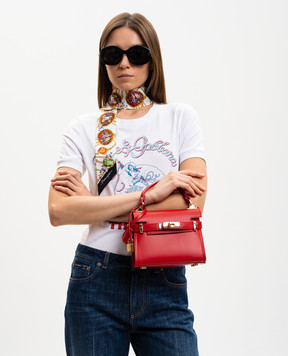 Gianni Notaro Красная кожаная сумка Ruga 098RUGAORO