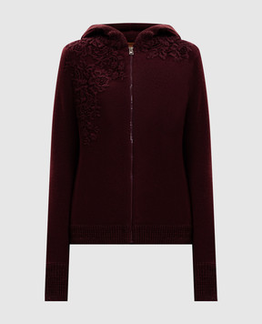Ermanno Scervino Life Бордовий кардиган з вовною та кашеміром D494M706XJO