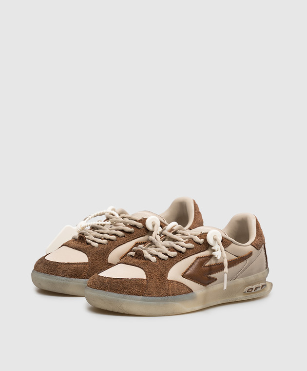 Off-White Коричневі комбіновані кросівки End Of Play OF06005210 зображення 2