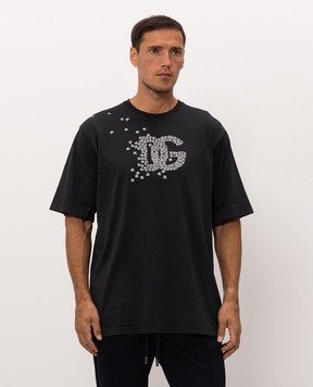 Dolce&Gabbana Черная футболка с принтом G8PN9TG7P9Z