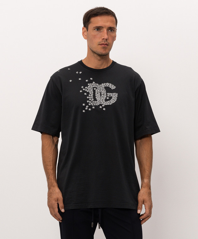 Dolce&Gabbana Черная футболка с принтом G8PN9TG7P9Z изображение 3