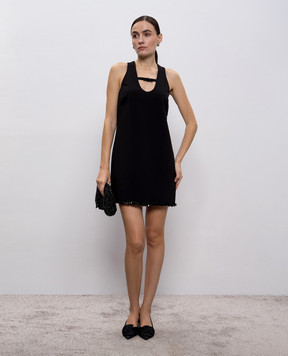 Twinset Черное платье мини с пайетками 252TT2231