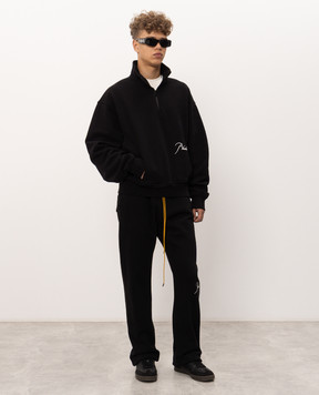 Rhude Черный свитшот с молнией RHPF26ST05012