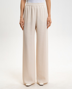 Valentino Бежеві штани із шовку 8B3RB7451MM