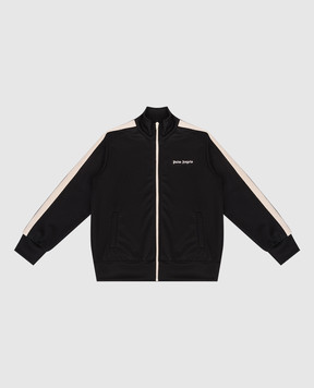 Palm Angels Дитяча чорна спортивна куртка з принтом логотипа PBBD002S26FAB001