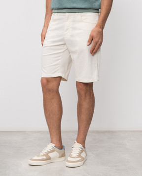 Stefano Ricci Шорти кольору айворі з патчем логотипа M8T6100080TFANT