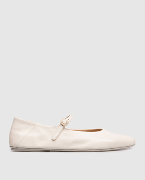 Marsell Шкіряні балетки Strascico кольору айворі MW8526P015