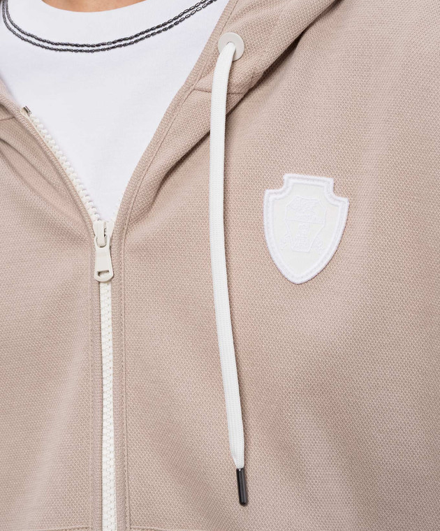 Brunello Cucinelli Бежевая спортивная куртка MG927VT406 изображение 5